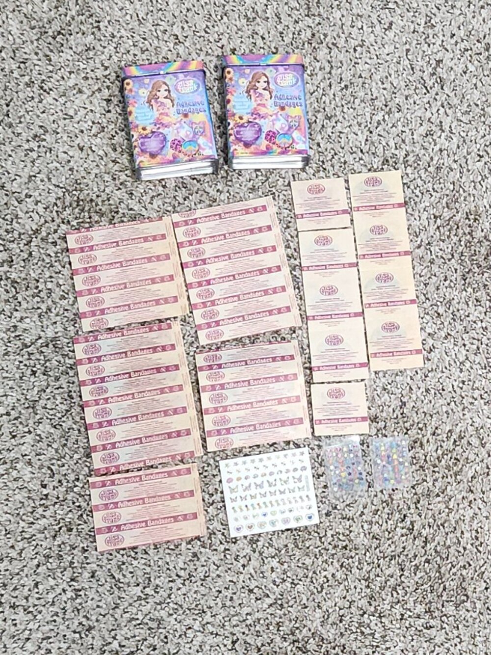 Vintage Lisa Frank Bandaids Lot of 2 Tins with Lisa Frank Stickers